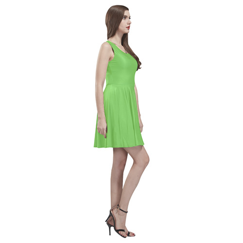 Green Flash Thea Sleeveless Skater Dress(Model D19)