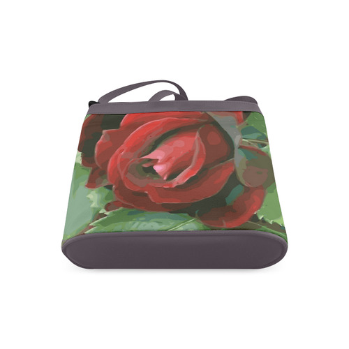Beautiful Red Rose Floral Crossbody Bags (Model 1613)