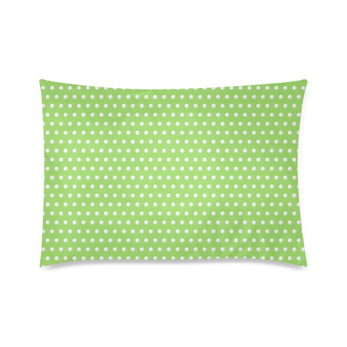 Polka Dot Pin Lime - Jera Nour Custom Zippered Pillow Case 20"x30"(Twin Sides)