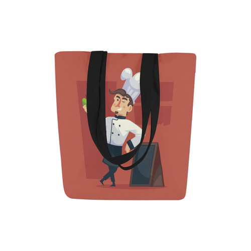 Handsome Chef with Green Apple Canvas Tote Bag (Model 1657)