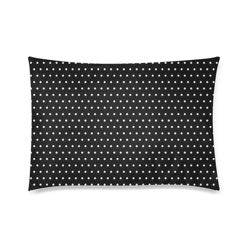 Polka Dot Pin Black - Jera Nour Custom Zippered Pillow Case 20"x30"(Twin Sides)