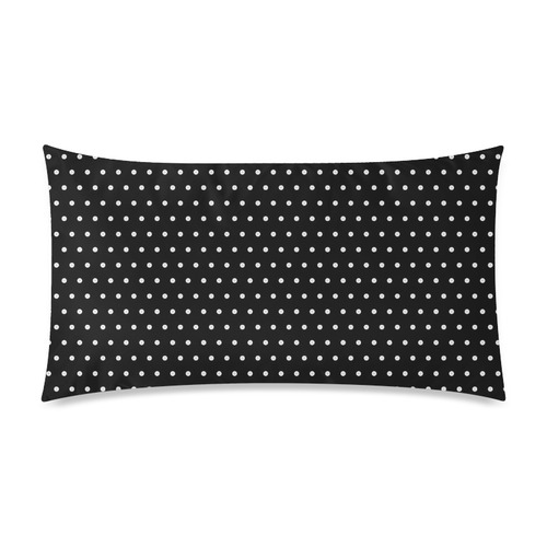 Polka Dot Pin Black - Jera Nour Rectangle Pillow Case 20"x36"(Twin Sides)
