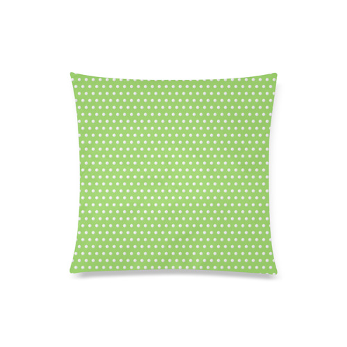 Polka Dot Pin Lime - Jera Nour Custom Zippered Pillow Case 20"x20"(Twin Sides)