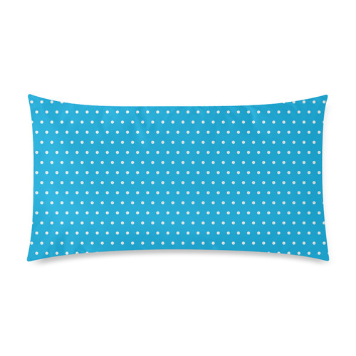 Polka Dot Pin SkyBlue - Jera Nour Custom Rectangle Pillow Case 20"x36" (one side)