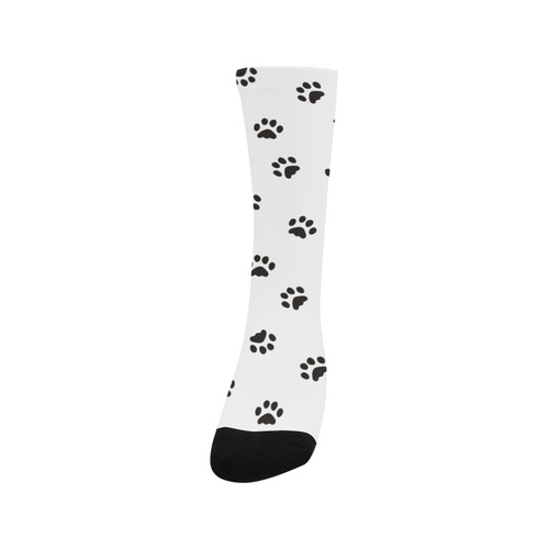 Footprints CAT black on clear background Trouser Socks