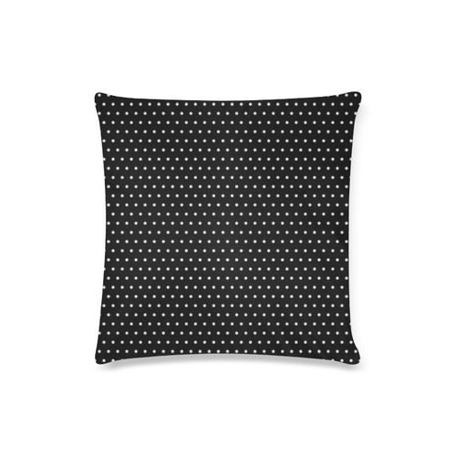 Polka Dot Pin Black - Jera Nour Custom Zippered Pillow Case 16"x16"(Twin Sides)