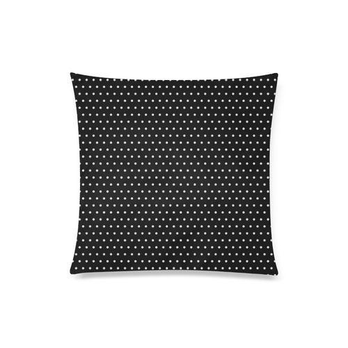 Polka Dot Pin Black - Jera Nour Custom Zippered Pillow Case 20"x20"(Twin Sides)