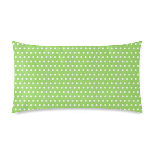 Polka Dot Pin Lime - Jera Nour Custom Rectangle Pillow Case 20"x36" (one side)