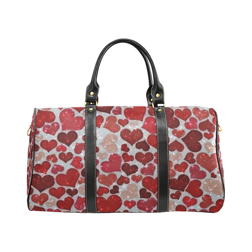 sparkling hearts, red