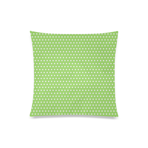 Polka Dot Pin Lime - Jera Nour Custom Zippered Pillow Case 20"x20"(One Side)