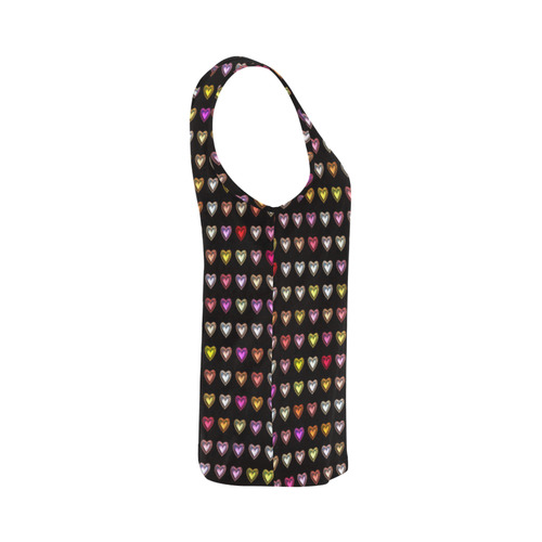 shiny hearts 8 All Over Print Tank Top for Women (Model T43)