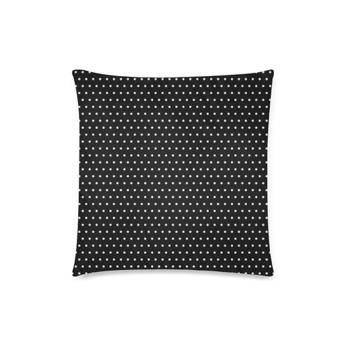 Polka Dot Pin Black - Jera Nour Custom Zippered Pillow Case 18"x18"(Twin Sides)