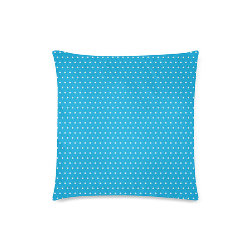 Polka Dot Pin SkyBlue - Jera Nour Custom Zippered Pillow Case 18"x18"(Twin Sides)