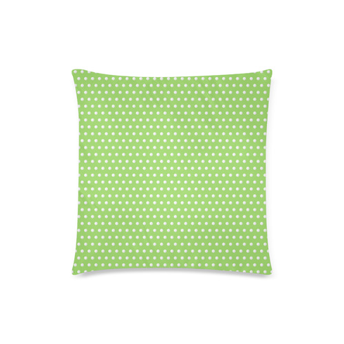 Polka Dot Pin Lime - Jera Nour Custom Zippered Pillow Case 18"x18" (one side)