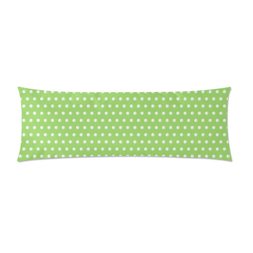 Polka Dot Pin Lime - Jera Nour Custom Zippered Pillow Case 21"x60"(Two Sides)