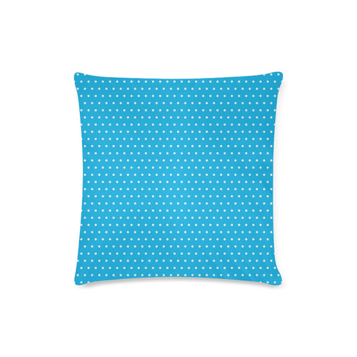 Polka Dot Pin SkyBlue - Jera Nour Custom Zippered Pillow Case 16"x16" (one side)