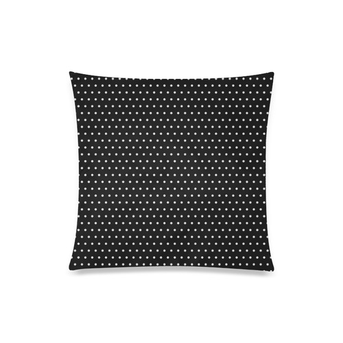 Polka Dot Pin Black - Jera Nour Custom Zippered Pillow Case 20"x20"(One Side)