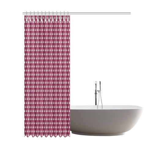 Maroon Cannabis - Jera Nour Shower Curtain 72"x84"