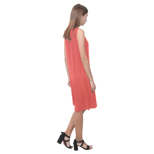 Grenadine Sleeveless Splicing Shift Dress(Model D17)