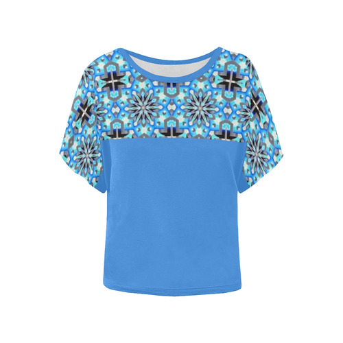 Blue Star Women's Batwing-Sleeved Blouse T shirt (Model T44)