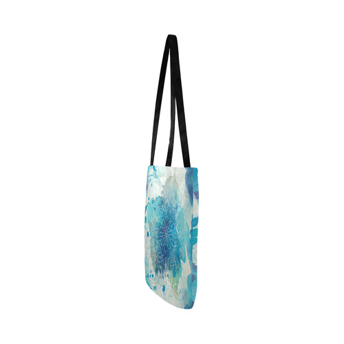 Blue Watercolor Splash Mandala Reusable Shopping Bag Model 1660 (Two sides)