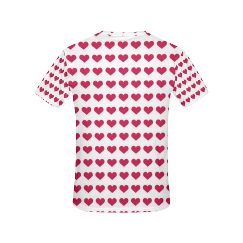 sweet allover hearts A All Over Print T-Shirt for Women (USA Size) (Model T40)