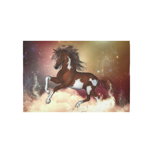 Wonderful wild horse in the sky Cotton Linen Wall Tapestry 60"x 40"