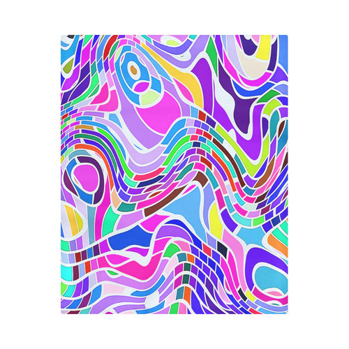 Abstract Pop Colorful Swirls Duvet Cover 86"x70" ( All-over-print)