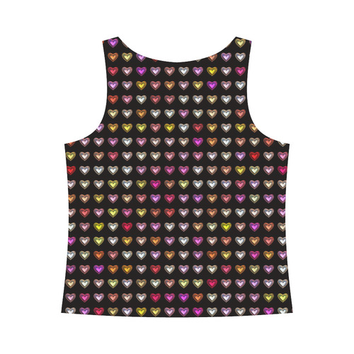 shiny hearts 8 All Over Print Tank Top for Women (Model T43)