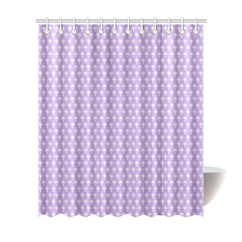 Dotted Purple Cannabis - Jera Nour Shower Curtain 72"x84"