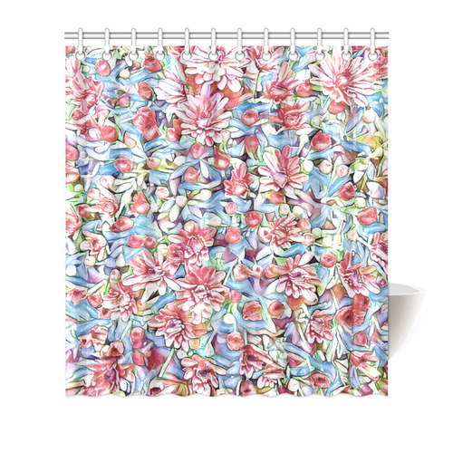 lovely floral 31F by FeelGood Shower Curtain 66"x72"