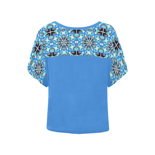 Blue Star Women's Batwing-Sleeved Blouse T shirt (Model T44)