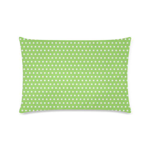 Polka Dot Pin Lime - Jera Nour Custom Zippered Pillow Case 16"x24"(Twin Sides)