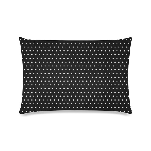 Polka Dot Pin Black - Jera Nour Custom Zippered Pillow Case 16"x24"(Twin Sides)