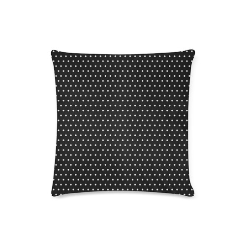 Polka Dot Pin Black - Jera Nour Custom Zippered Pillow Case 16"x16" (one side)