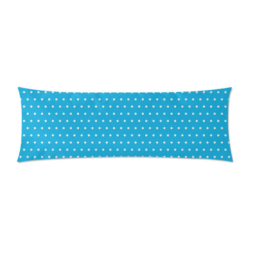 Polka Dot Pin SkyBlue - Jera Nour Custom Zippered Pillow Case 21"x60"(Two Sides)