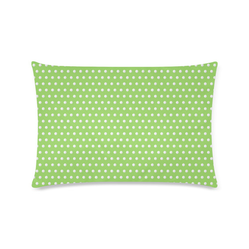 Polka Dot Pin Lime - Jera Nour Custom Rectangle Pillow Case 16"x24" (one side)