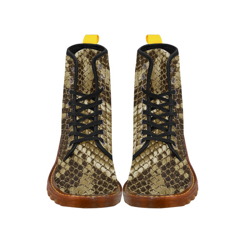 Golden Snakeskin - No snake has to die for it Martin Boots For Women Model 1203H