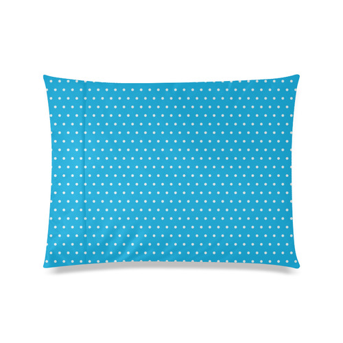 Polka Dot Pin SkyBlue - Jera Nour Custom Zippered Pillow Case 20"x26"(Twin Sides)