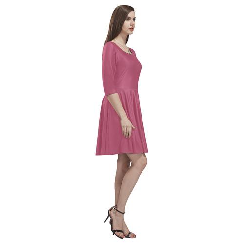 Hippie Pink Tethys Half-Sleeve Skater Dress(Model D20)