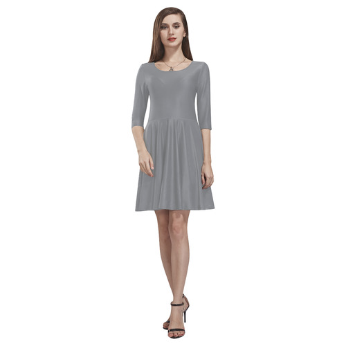 Sharkskin Tethys Half-Sleeve Skater Dress(Model D20)