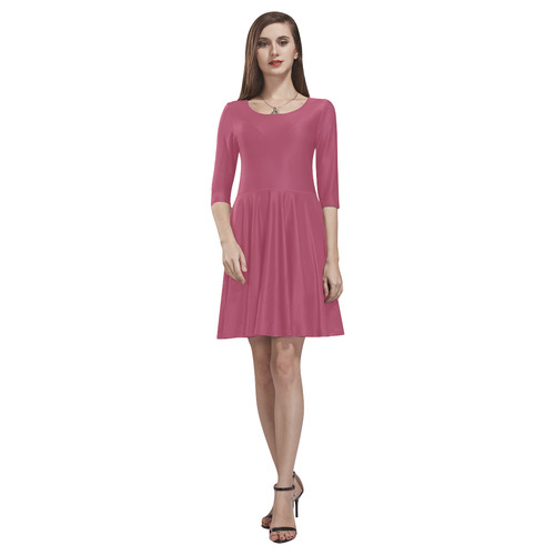 Hippie Pink Tethys Half-Sleeve Skater Dress(Model D20)