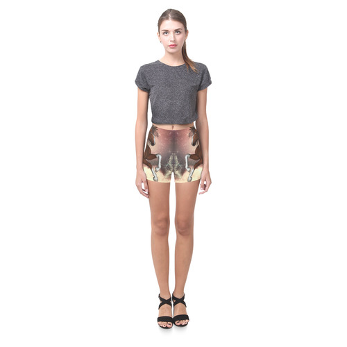 Wonderful wild horse in the sky Briseis Skinny Shorts (Model L04)