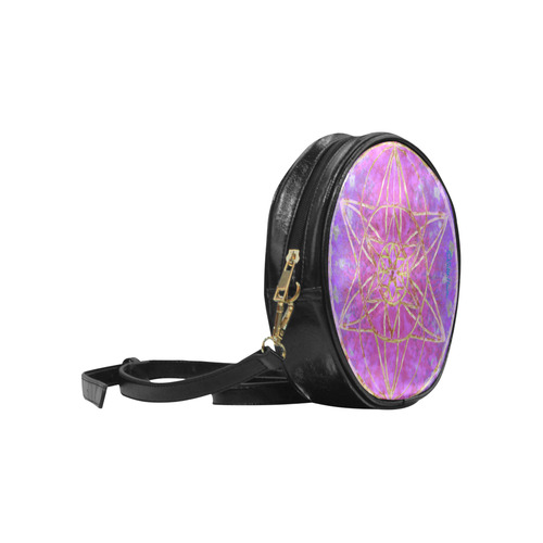 protection in purple colors Round Sling Bag (Model 1647)