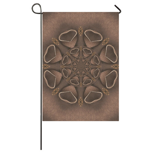 leather fantasy flower in mandala style Garden Flag 28''x40'' （Without Flagpole）