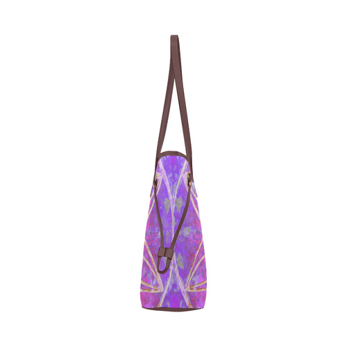 protection in purple colors Clover Canvas Tote Bag (Model 1661)