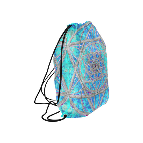 protection in blue harmony Large Drawstring Bag Model 1604 (Twin Sides)  16.5"(W) * 19.3"(H)