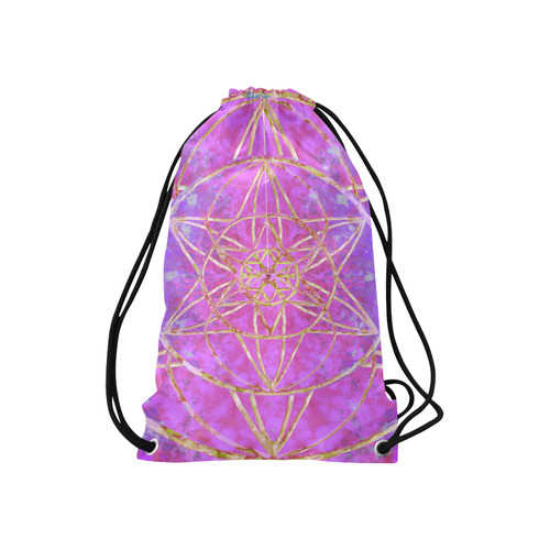 protection in purple colors Small Drawstring Bag Model 1604 (Twin Sides) 11"(W) * 17.7"(H)