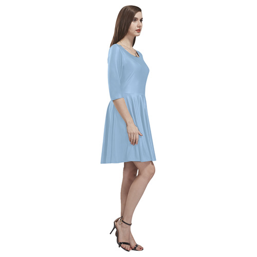 Airy Blue Tethys Half-Sleeve Skater Dress(Model D20)