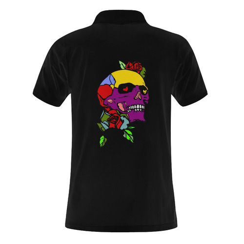 A Skull Love by Popart Lover Men's Polo Shirt (Model T24)